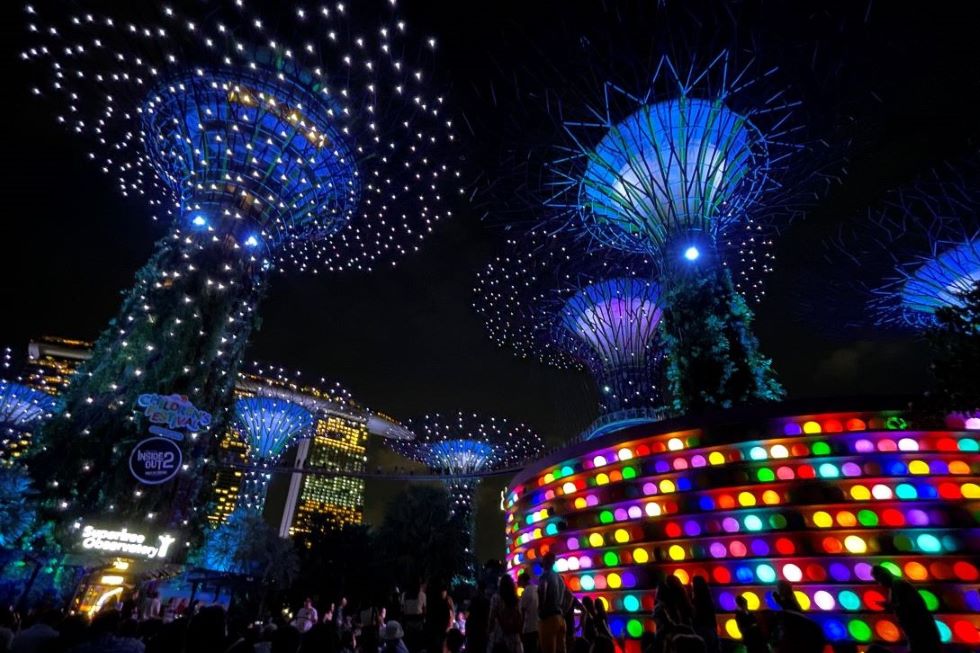 滨海湾花园超级树灯光秀