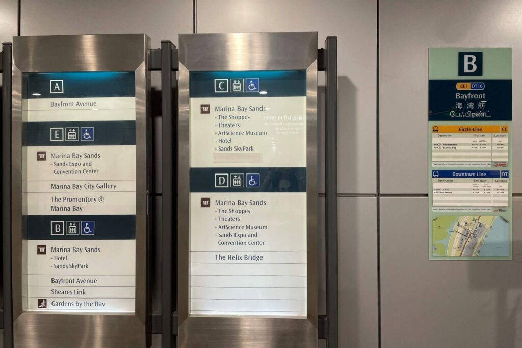 Bayfront MRT Exits